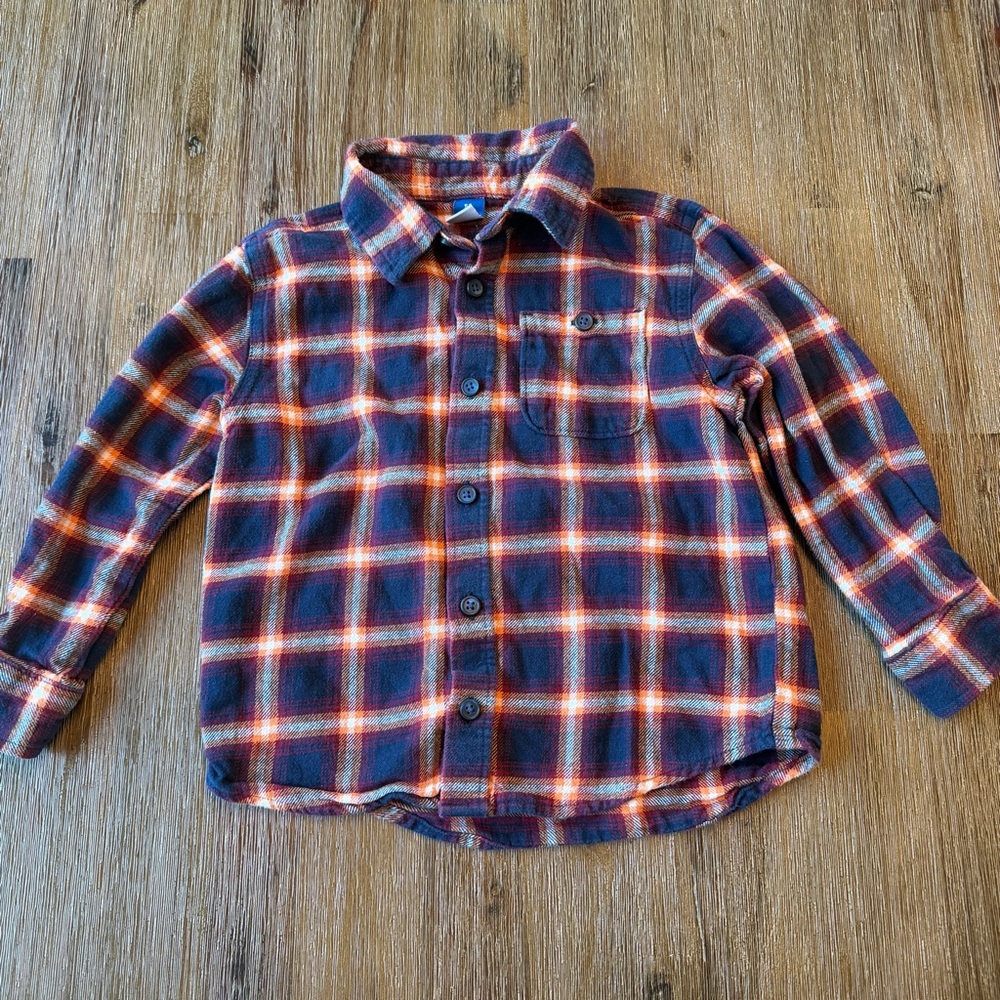 4/20$ Kids plaid flannel button down shirt size 5T